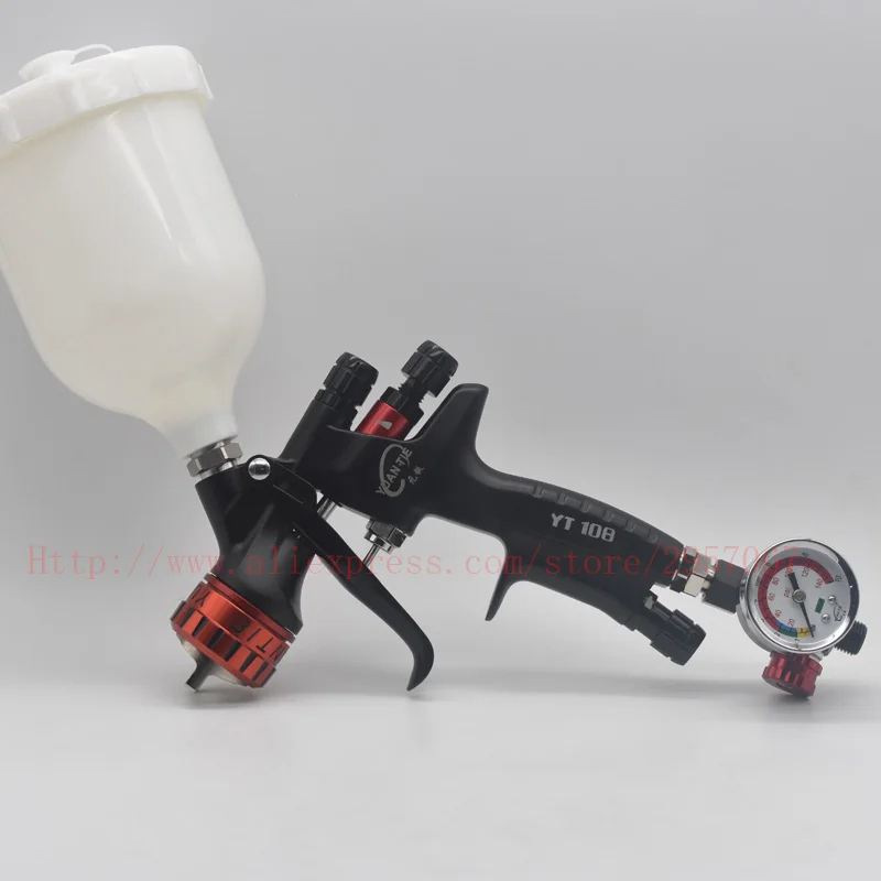 HVLP Gravity Paint Gun 1.3mm tip air spray gun Basecoats/Clearcoats/Water-based paint sprayer advanced Atomization Technology