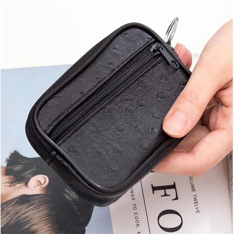 Men Small Coin Bag Casual Style Zipper Change Purse Pouch Wallet Pouch Bag Purse Mini Soft Men Women Card Coin Key Holder