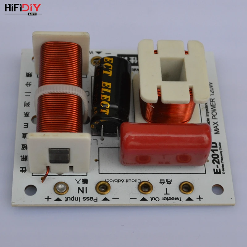 HIFIDIY E-201D 2 Way 2 speaker Unit (tweeter + bass )HiFi Speakers audio  Frequency Divider Crossover Filters Desktop surround