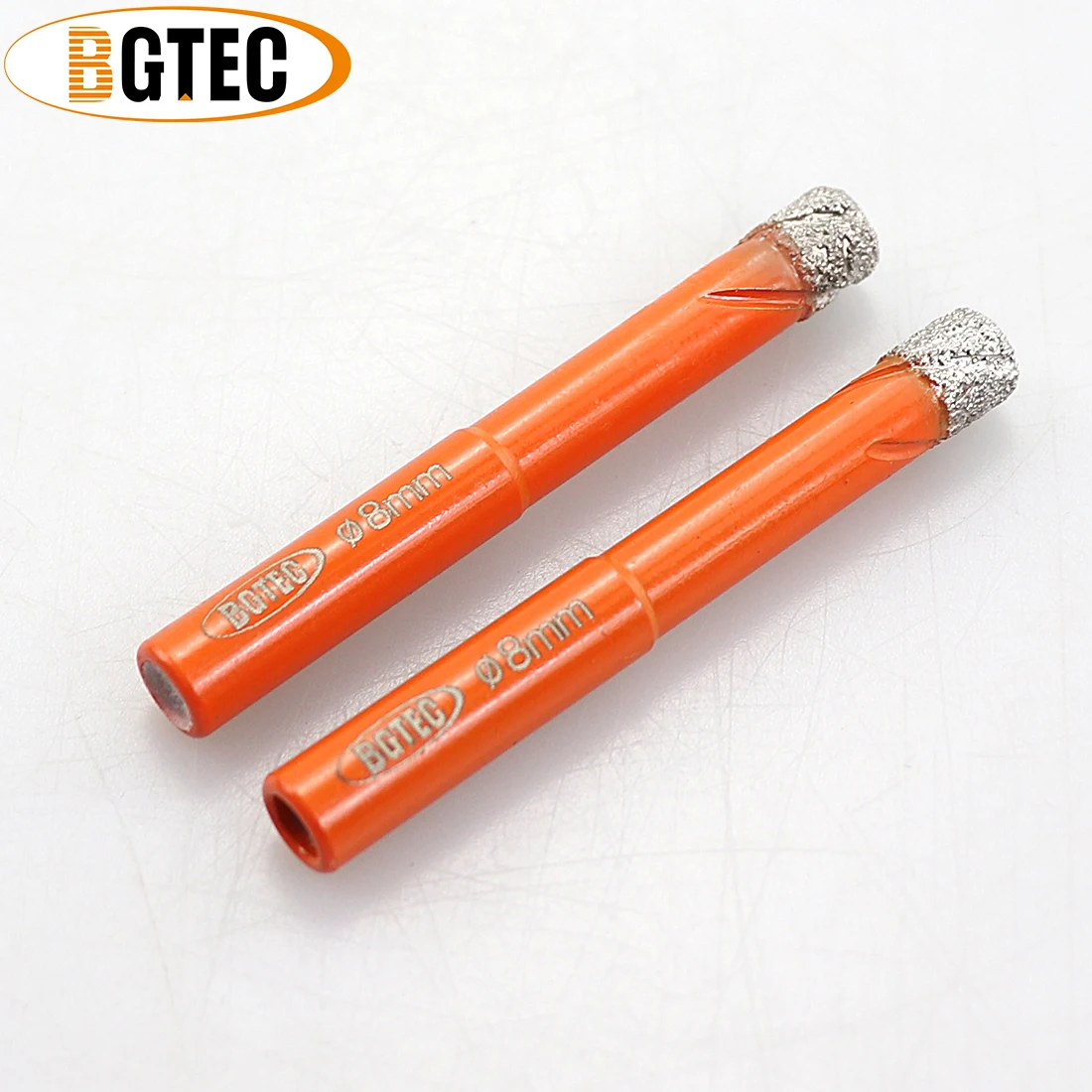 BGTEC 2 pezzi codolo tondo 8mm punte da trapano a secco punte diamantate brasate sottovuoto per granito di piastrelle in ceramica