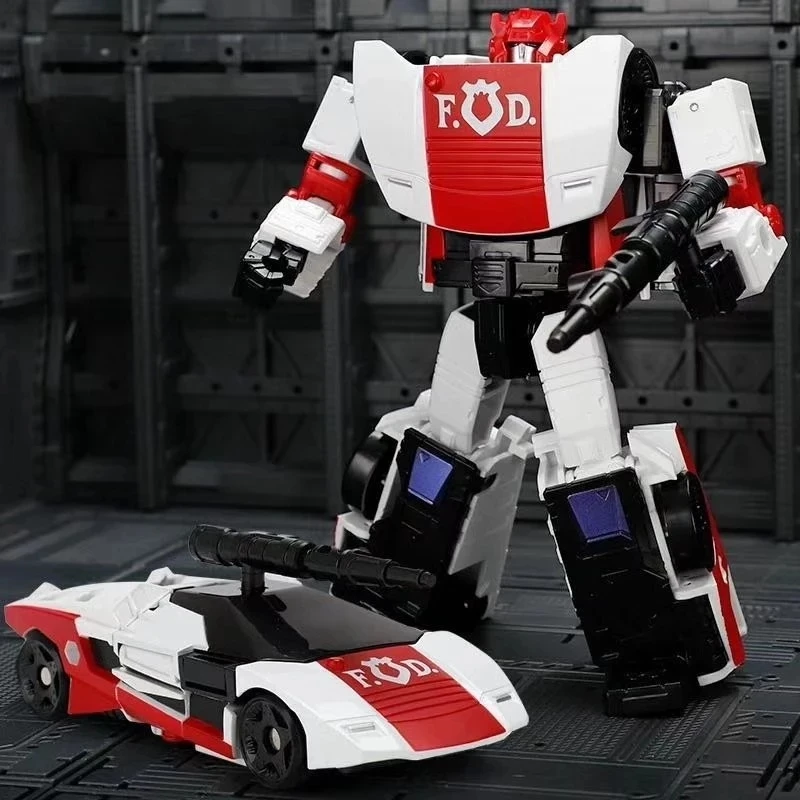 AOYI-figura de acción de Transformers, modelo BMB Sideswipe Red Alert G1 Siege Series, parte de aleación, Anime, Robot deformable, juguetes de regalo