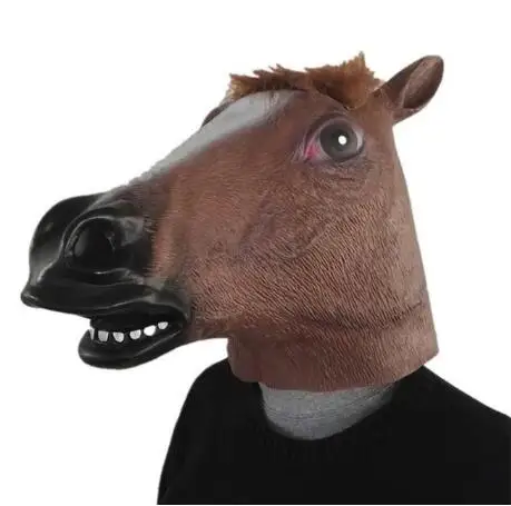 Horse Unicorn Animal Head Mask Creepy Halloween Costume Theater Prop Novelty Party Masks Latex Donkey Zebra Horse Head Mask