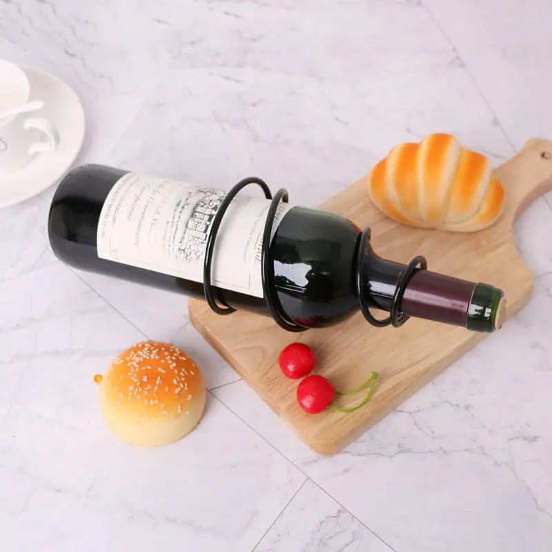 Estante de hierro montado en la pared para botellas de vino, estante de exhibición para Cocina, Bar, organizador de almacenamiento, decoración del hogar