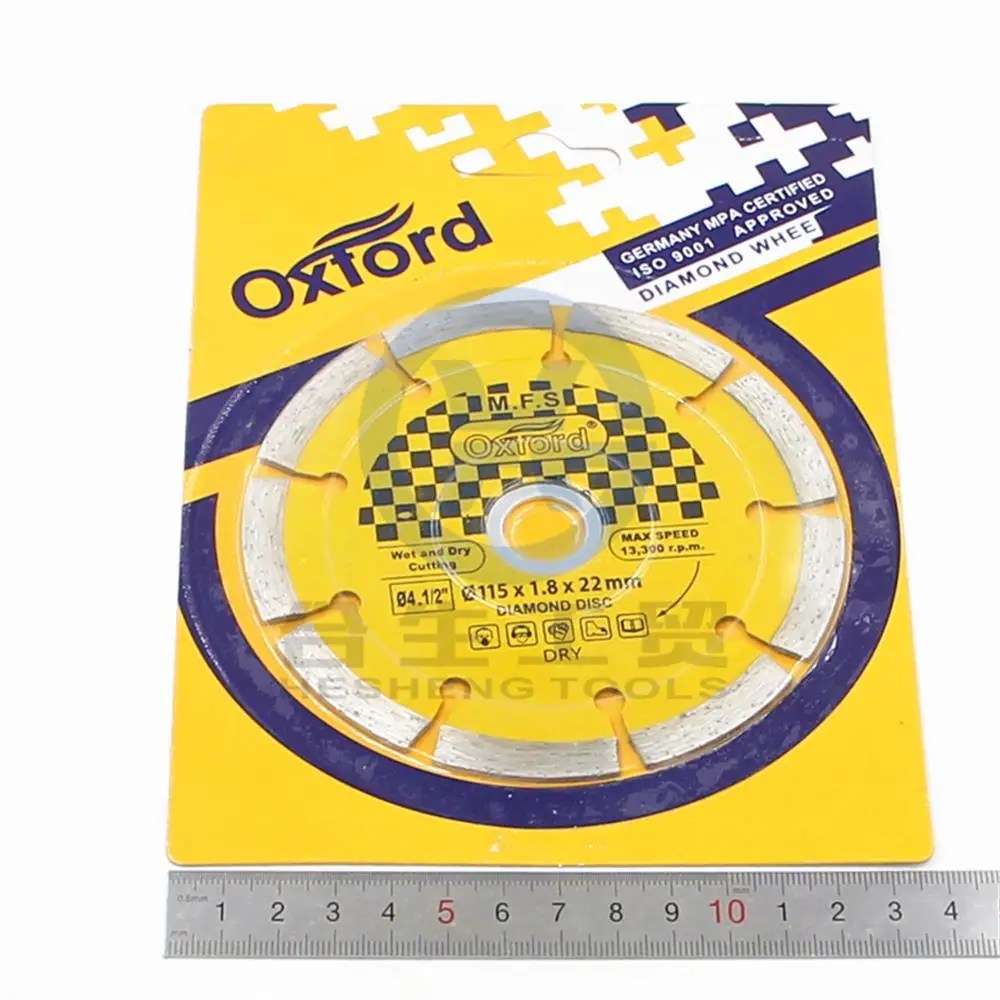 115mm Dry Slotted Wall Saw Blade Granite Marble Cutting Pieces Coated Stone Dry Slicing