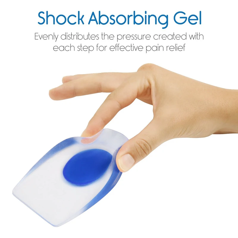 1 paar Ferse Tassen Plantarfasziitis Einsätze Silikon Gel Ferse Tasse Pads für Fersensporn und Schmerzen Zu Lindern, PU Gel Ferse Protektoren