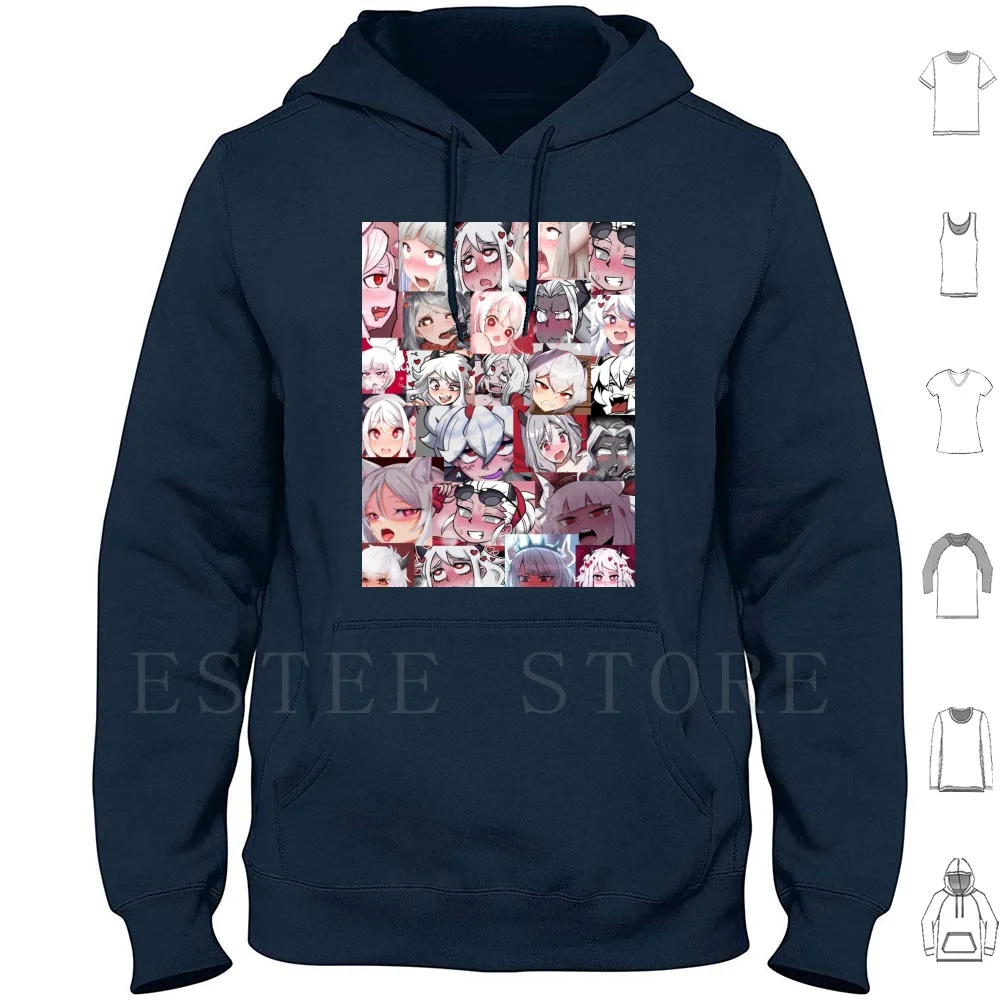 Helltaker Hoodie Long Sleeve Helltaker Hell Taker Anime Womens Video Game Game Meme