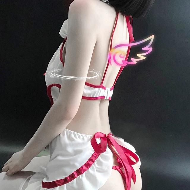 ملابس داخلية مثيرة زي خادمة ملابس نوم للإغواء ملابس نوم بيبي دول غريبة يمكنك الرؤية من خلال الزي الخادم ملابس داخلية مثيرة