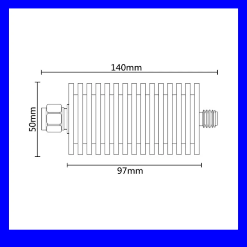 50W mini revoluti RF attenuator, fixed attenuator, 1db,2db,3db,5db,6db,10db,15db,20db,30db,40db,50db,60db, 0-4GHz