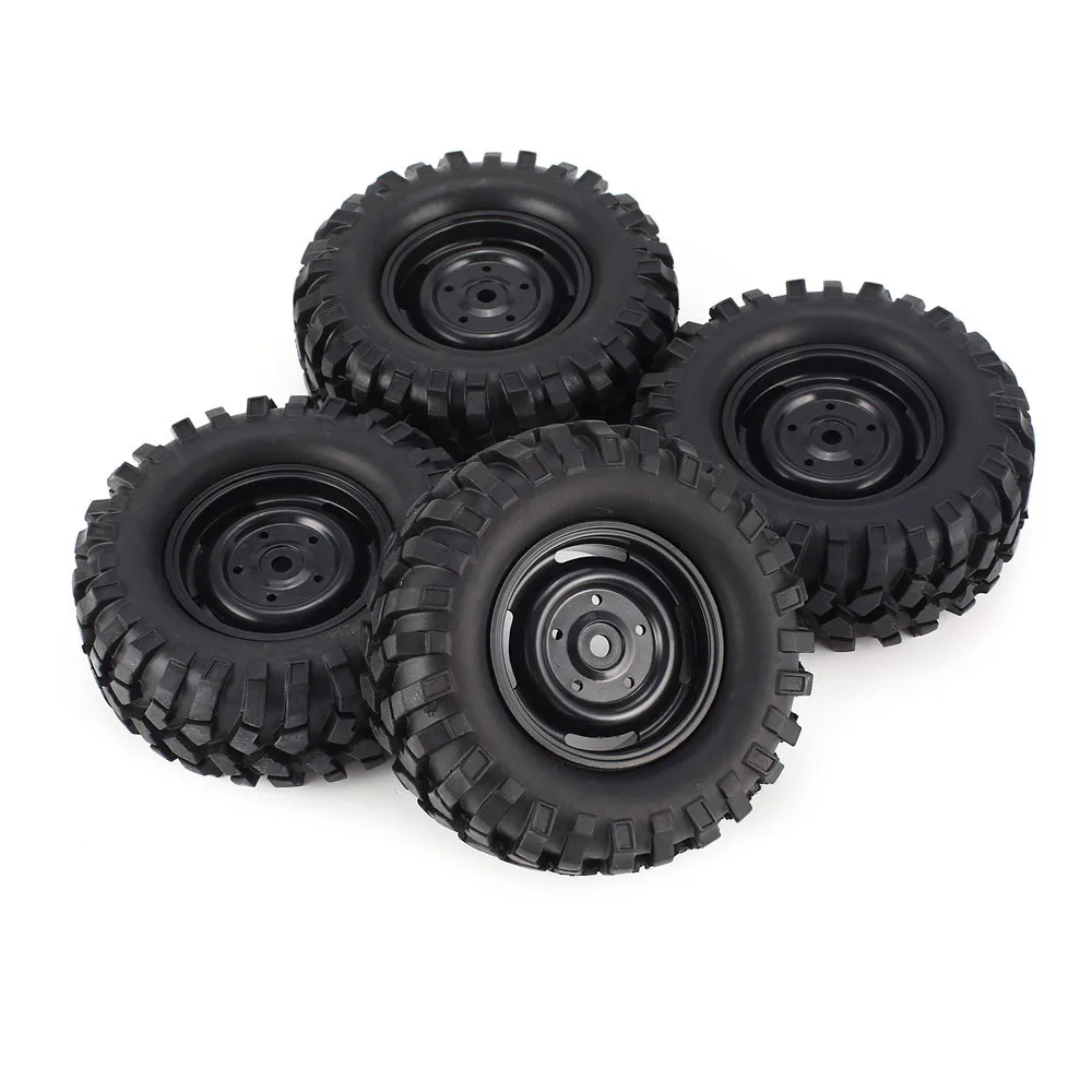 

4pcs 96mm 1.9in Rubber Tire Tyre with Beadlock Wheel Rim for AXIAL SCX10 90046 RC4WD D90 1/10 RC Off-road Crawler Car