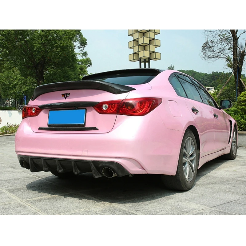 AR style Carbon Fiber Rear Wing Spoiler Boot Lid Trunk Lid Spoiler Wing For INFINITI Q50 2014-2020