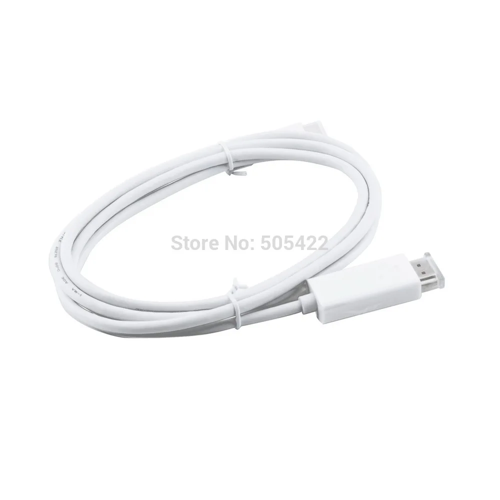 50pcs/lot 6FT 1.8M ThunderBolt Mini DisplayPort Display Port to HDMI Cable Adapter for MacBook Air Pro Microsoft Surface Pro