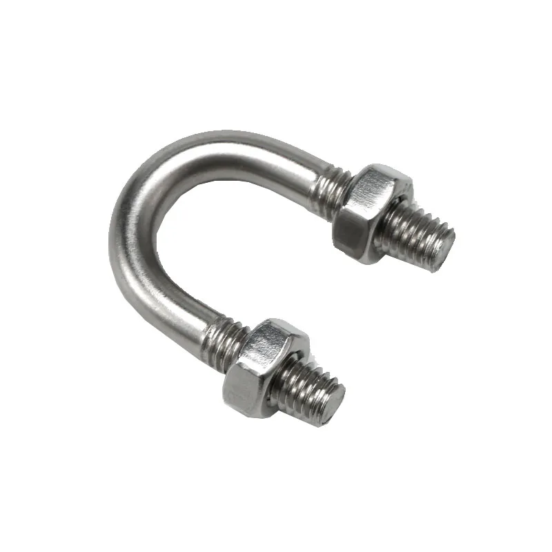 1Pcs M8 304 Stainless Steel U-type Bolts With Nuts Hoop Horse U Screws With Nuts