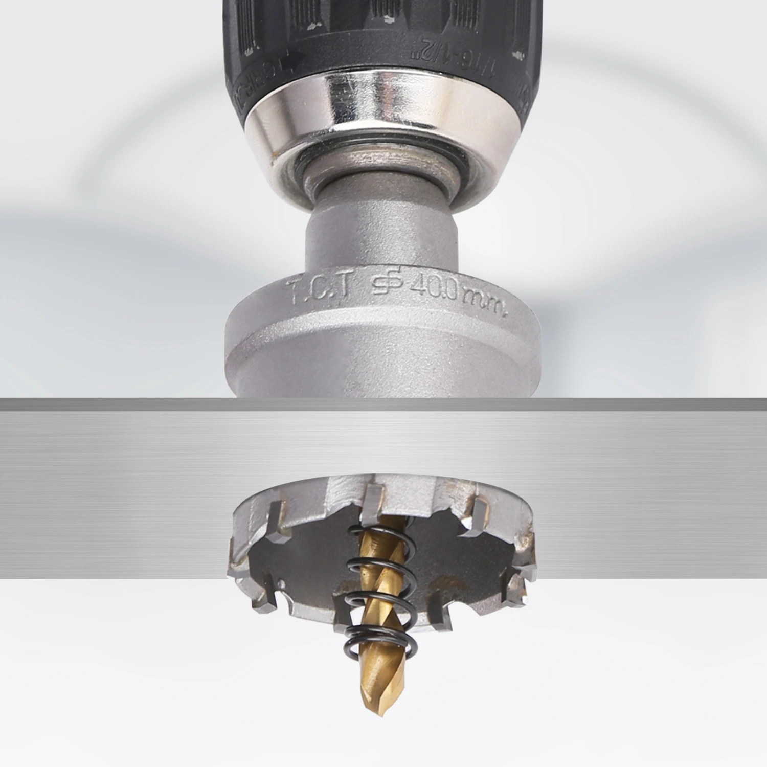 1 Stück 12-300mm TCT-Lochsäge, Hartmetall-Kernbohrer, Schneidwerkzeug für Edelstahlplatten, Eisen, Metall, PVC-Öffner – Detail 1