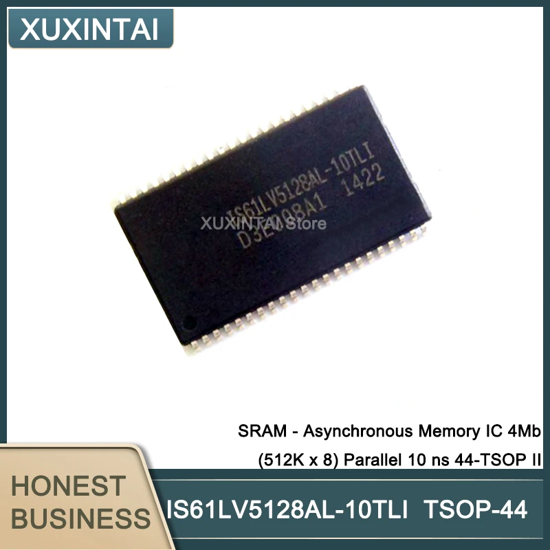 

10Pcs/Lot New Original IS61LV5128AL-10TLI IS61LV5128AL SRAM - Asynchronous Memory IC 4Mb (512K x 8) Parallel 10 ns 44-TSOP II