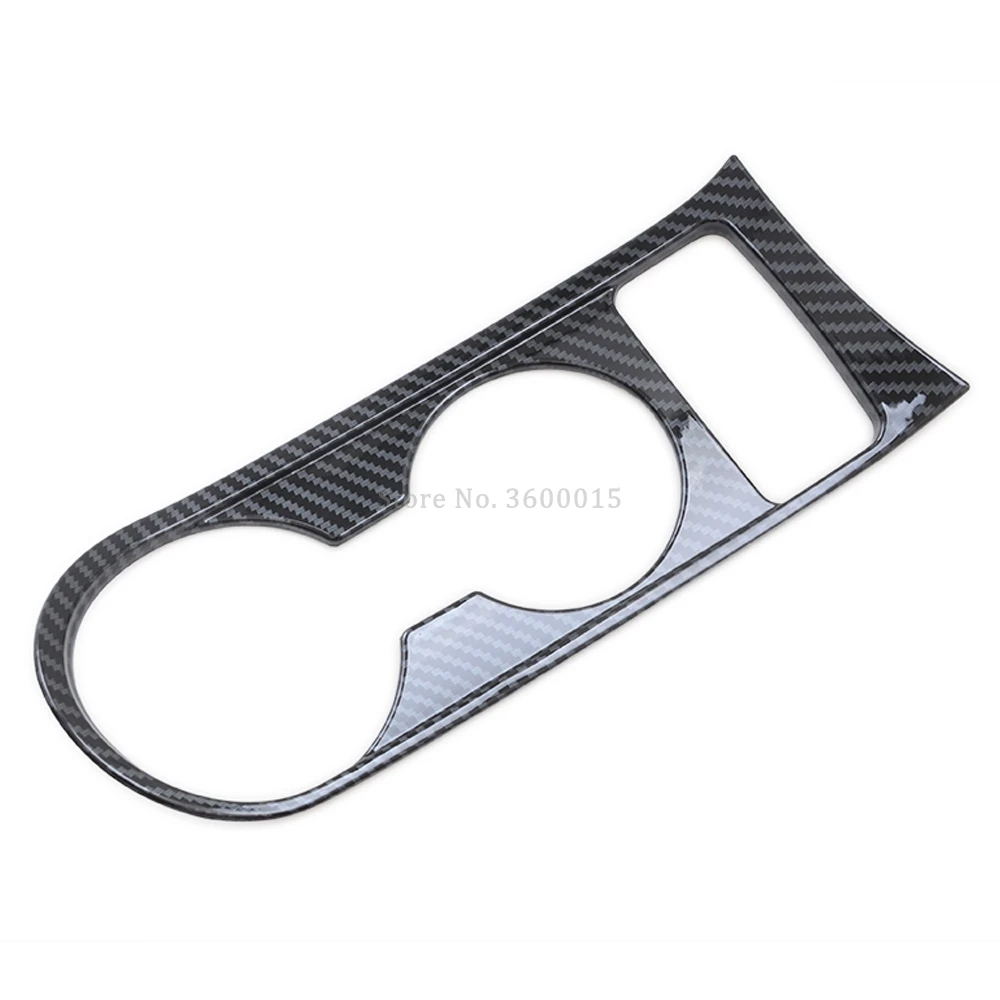 For Kia Rio 4  X-line 2018 2019 Carbon Fiber Cup Holder Cover Molding Trim Decoration Interior Accessories Car Styling Parts