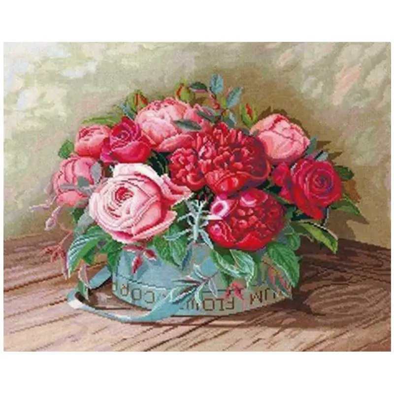 

Blooming peony patterns Counted Cross Stitch 11CT 14CT 18CT DIY Chinese Cross Stitch Kits Embroidery Needlework Sets