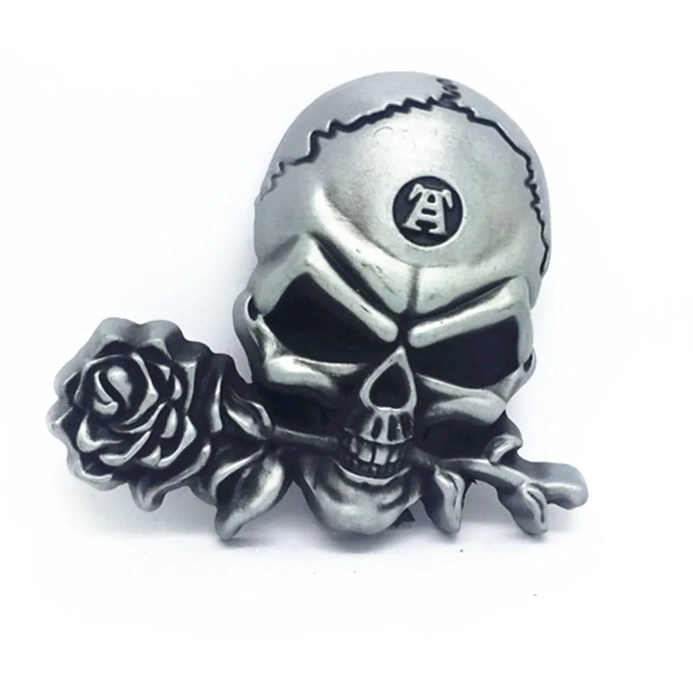 punk gothic style skull rose belt buckle for men women Western cowboy belt buckles male female halloween accessories decoration