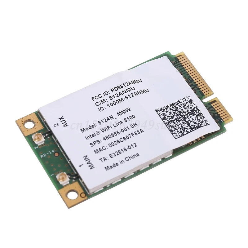 WiFi Link 5100 AGN 300M 무선 카드 2.4G + 5G 듀얼 밴드 미니 PCI-E 인터페이스 웹 카드, CQ40 CQ45 6520S 6530S 8730W