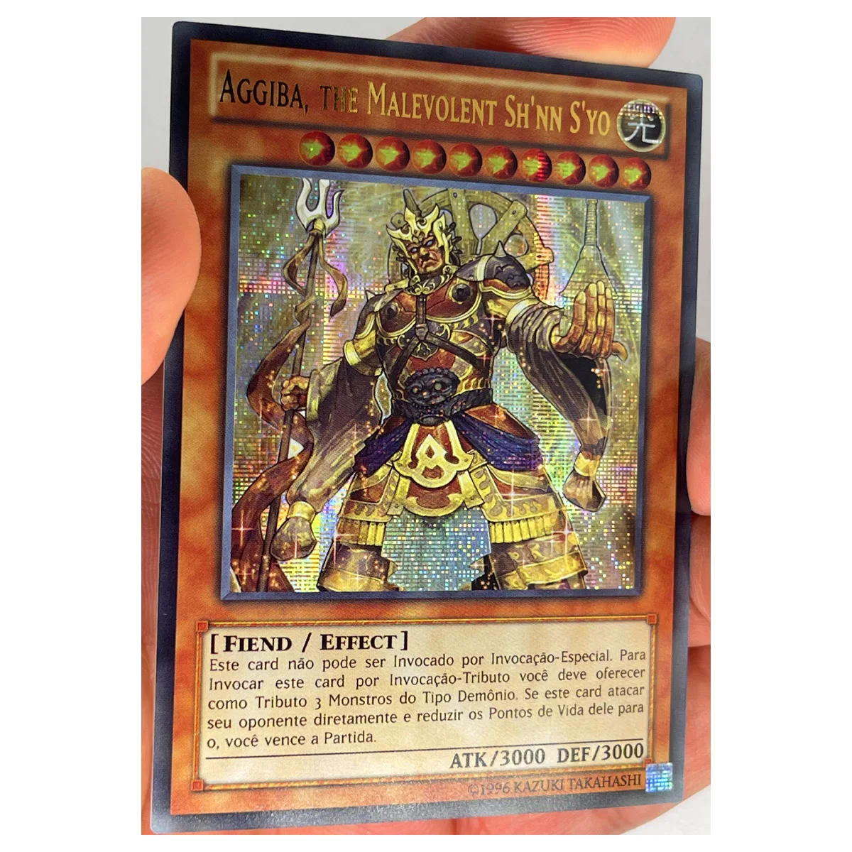 Yu Gi Oh Aggiba the Malevolent Sh\'nn S\'yo SR English DIY Toys Hobbies Hobby Collectibles Game Collection Anime Cards