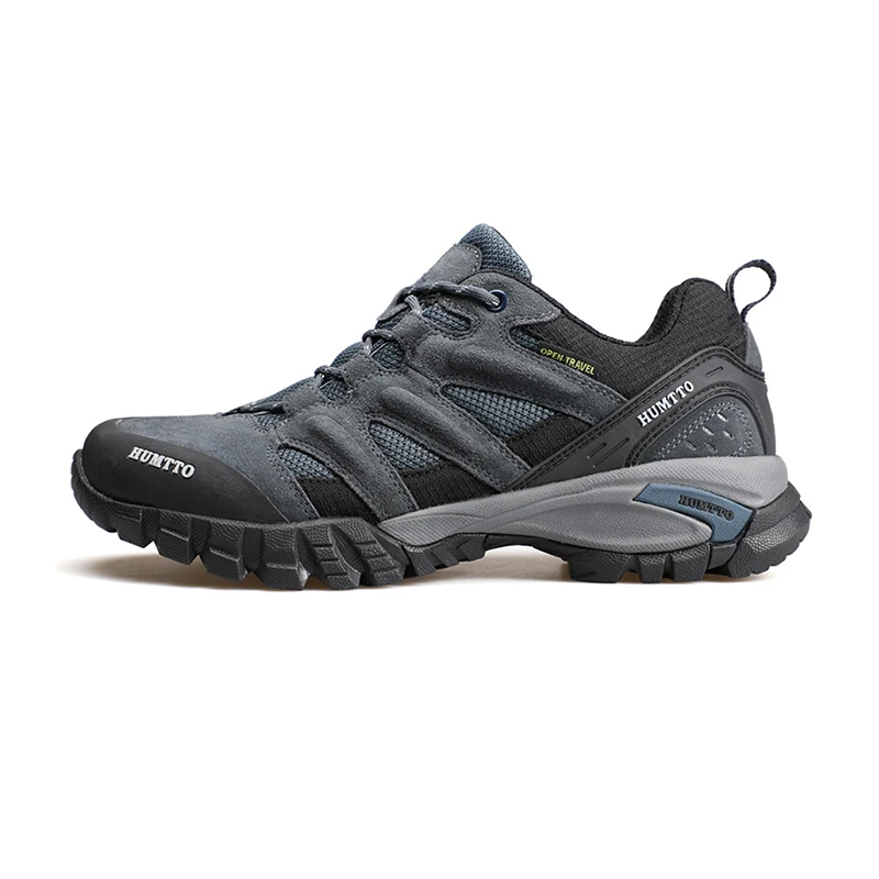 Zapatos de senderismo transpirables, calzado de senderismo suave y antideslizante con amortiguación, de cuero genuino de alta calidad, para deportes