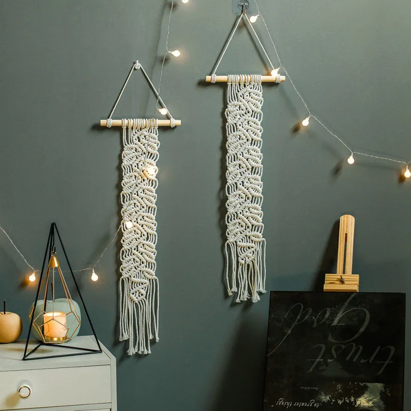 Tapiz colgante de pared de macramé, decoración artística Bohemia para el hogar, hermoso apartamento, dormitorio, boda, regalo del Día de la madre