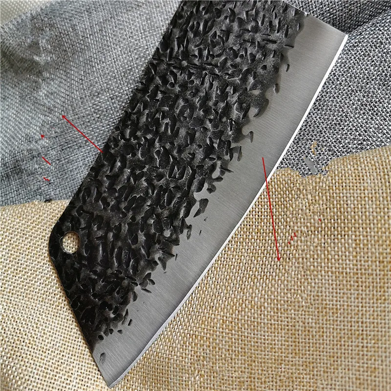 Coltello da carne coltello da cucina coltello da cuoco coltello da affettare affilato in acciaio inossidabile coltello da taglio per carne coltello da macellaio con manico in legno