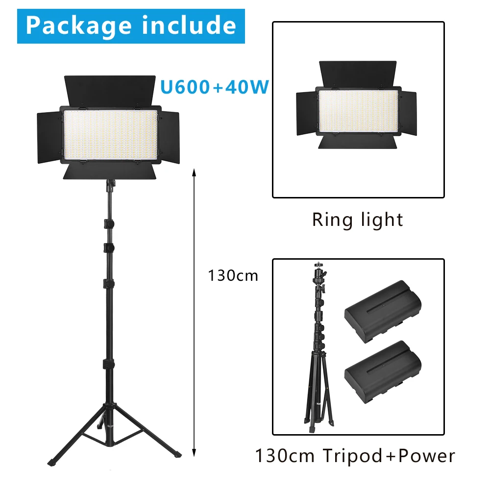 Nagnahz U800 LED Fotostudiolamp voor Tiktok Youbute Game Live Videoverlichting Draagbare video-opname Fotografie Paneellamp