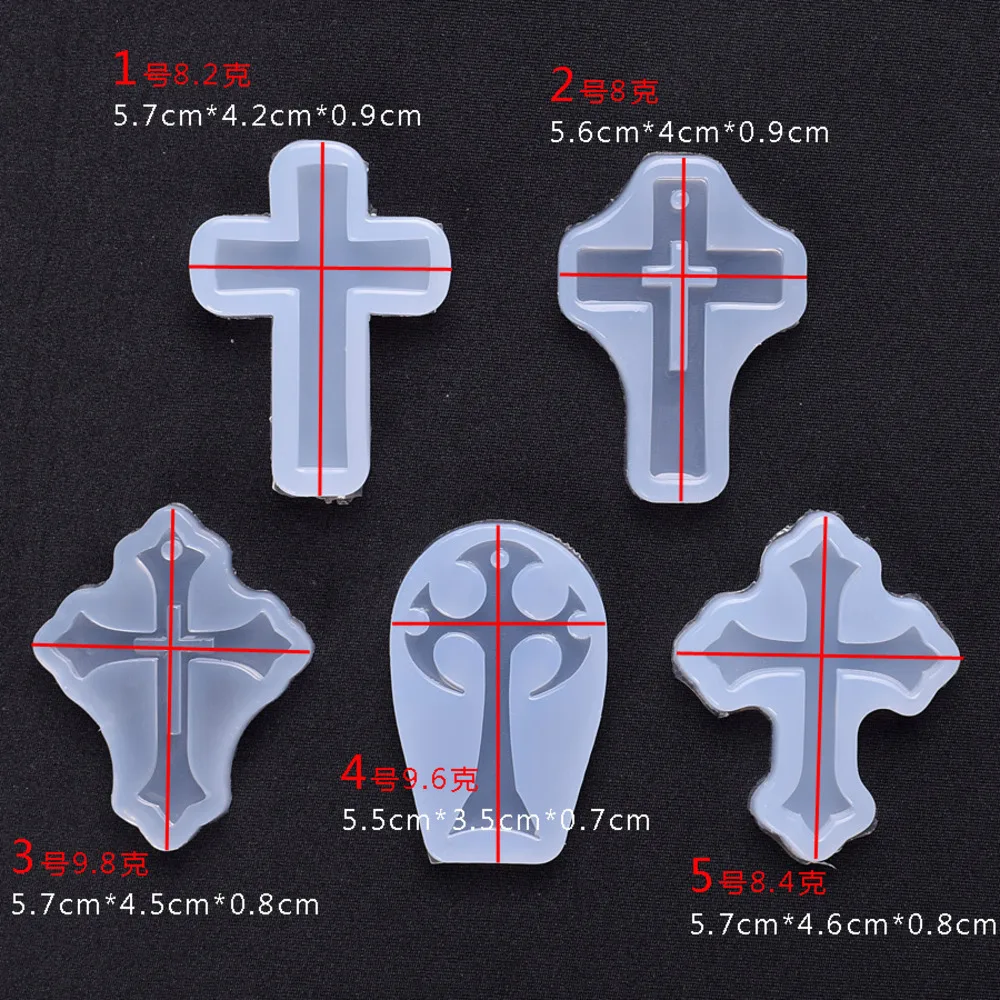 Cross Decorative Craft Silicone Mold Epoxy Resin Jewelry Necklace Making DIY Scrapbooking Cake Decorating Tools Chocolate Moulds