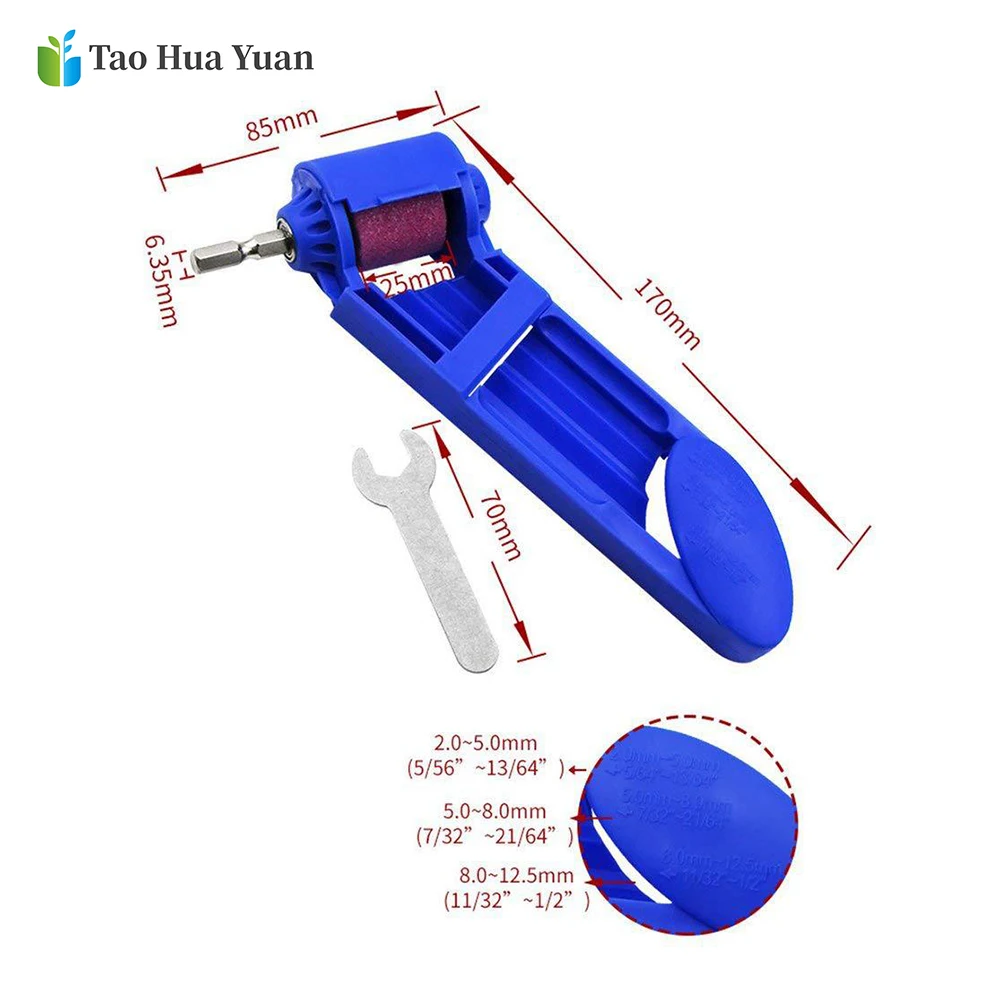 2-12.5mm Upgrade Portable Drill Bit Sharpener Corundum Grinding Wheel for Grinder Tools Drill Sharpener Power Tool Accessories