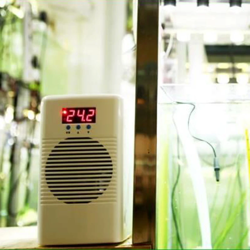 Refrigeratore d'acqua casa elettronico chiller mini carro armato di pesci di raffreddamento frigorifero acquario di raffreddamento e di riscaldamento mute di ghiaccio di acqua macchina