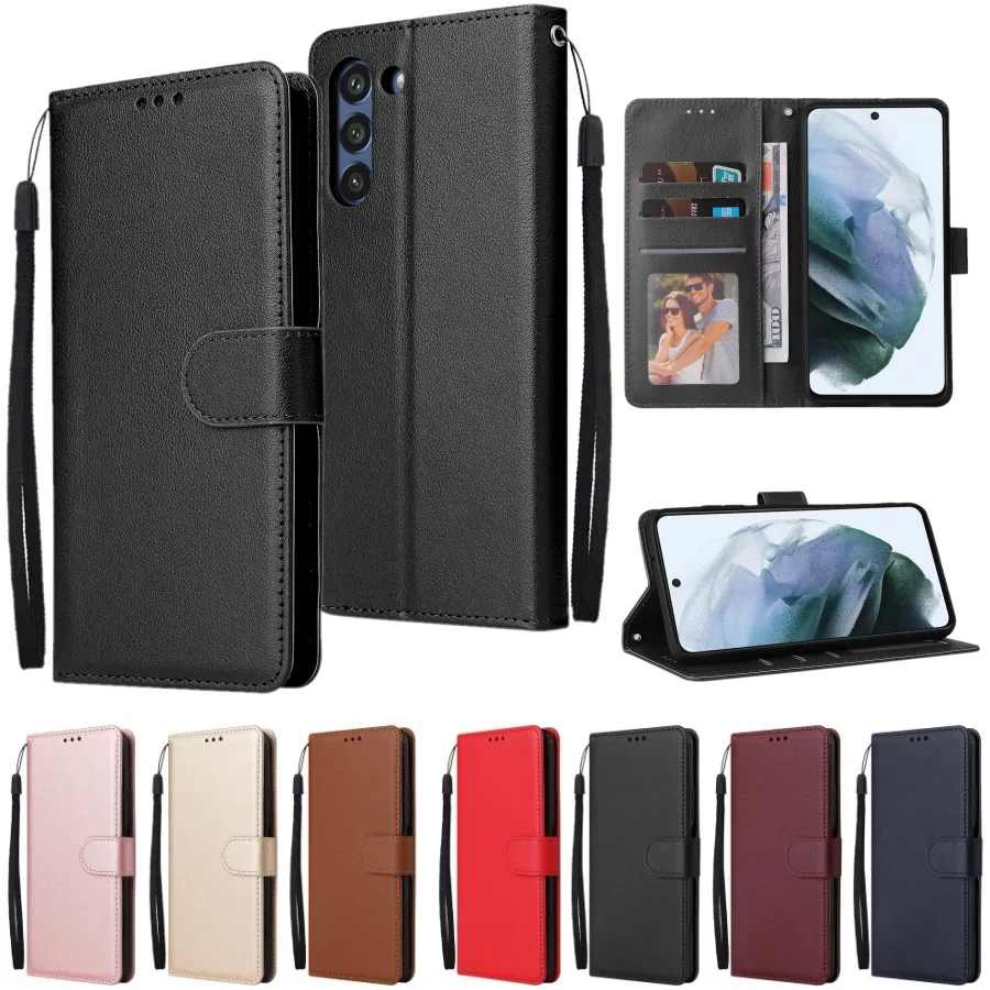 Leather Case For Samsung Galaxy S21 Ultra S20 S10 S9 S8 Plus S7 S6 Edge S5 S20 S21 FE S10E/Plus Wallet Case For Note 20/10/9/8