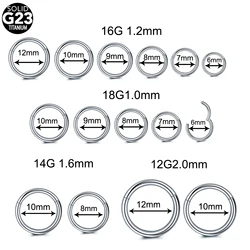 10Pcs Wholesale Titanium Piercing Segment Ring Septum Clicker Helix Conch Daith Pircing Nose Hoop Earrings Body Piercing Jewelry