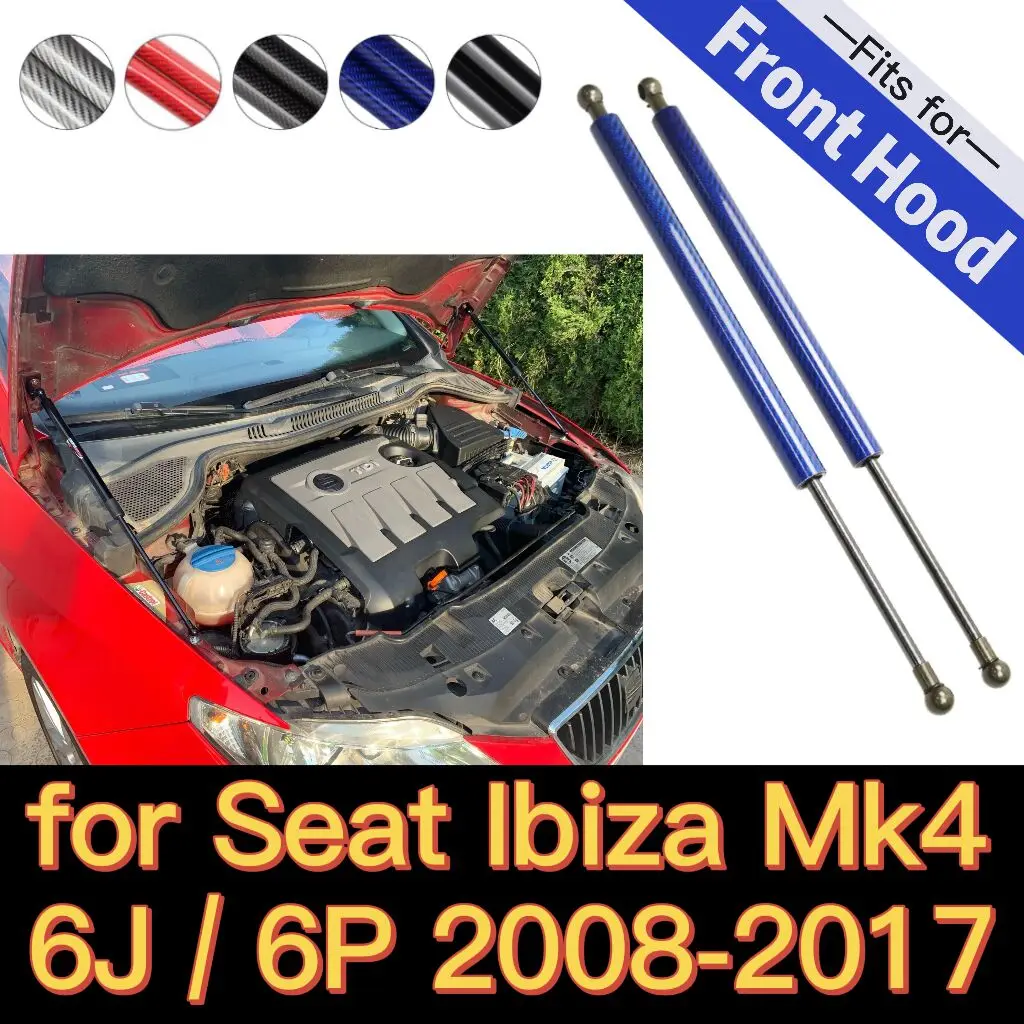 Wsporniki maski silnika do Seat Ibiza Mk4 6J 6P 2008-2017 Wsporniki przedniego podnośnika Amortyzator Sprężyny gazowe Amortyzator pręta Akcesoria Prop
