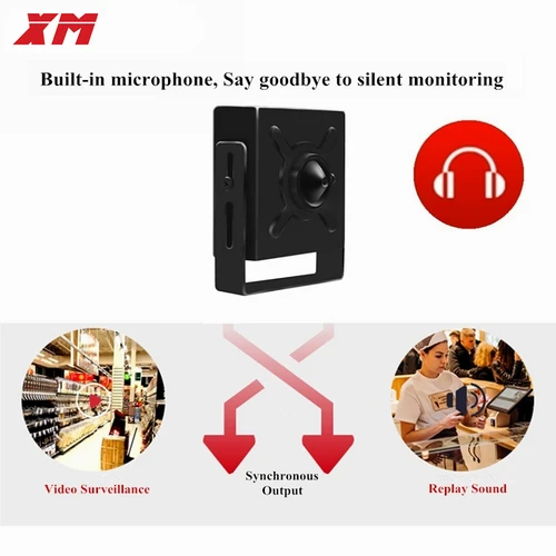 Imagen 2 del producto Cámara IP de Audio POE de 5MP, 4MP, 3MP, H.265, Mini cámara IP CCTV de 2,8mm para sistema POE NVR, vigilancia de seguridad interior para el hogar