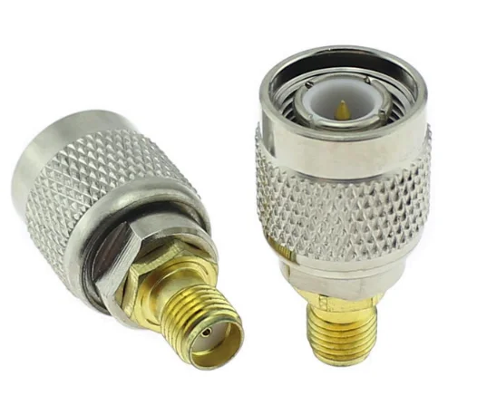 2Pcs connector TNC male to SMA female adapter RF Coaxial Kits Cover Test Coverter Adaptor