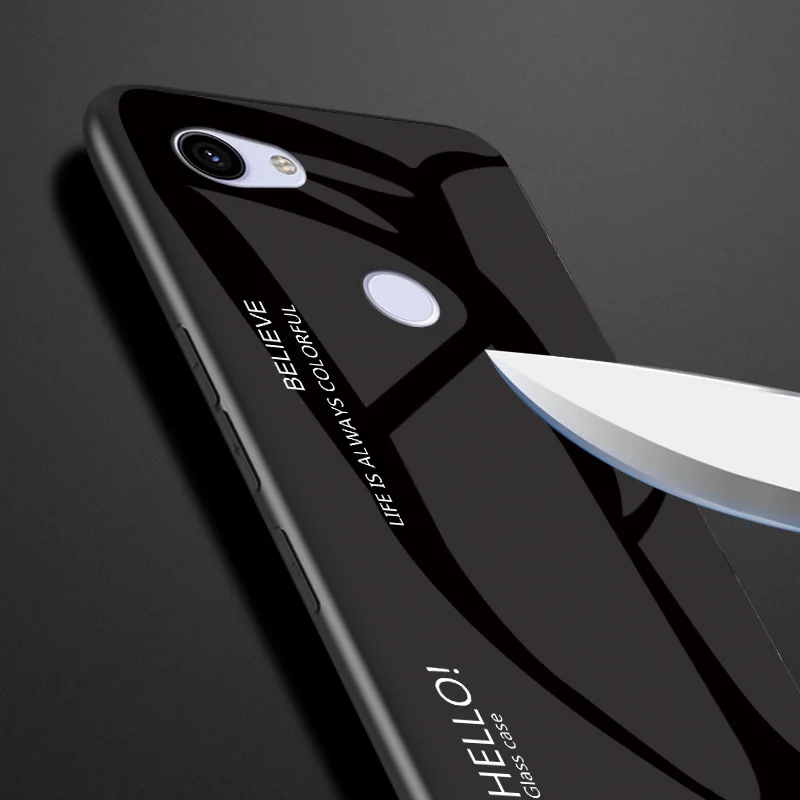 For Google Pixel 3A 3 XL Case Fashion Hard Toughened glass Gradient Protective Back Cover case For Google Pixel 2 XL Pixel3 3a