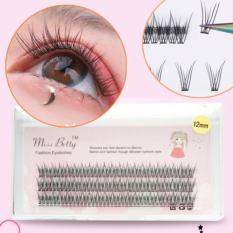 

Fish Tail Style Mink Grafting Eyelashes Natural Lifelike Fake Eyelashes Waterproof Comfortable Soft Lashes Extension Wholesale