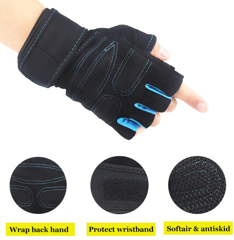 Weight Lifting  Fitness Gloves for Men and Women Gym Cycling Yoga Bodybuilding Training Breathable Anti-slip Half Finger Gloves