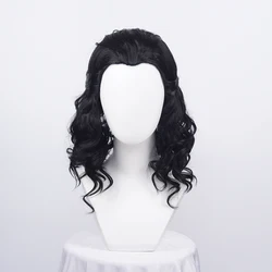 Advengers Loki Cosplay Wigs Loki Black Curly Heat Resistant Synthetic Hair Comic Loptr Role Olay Party Wigs + Wig Cap