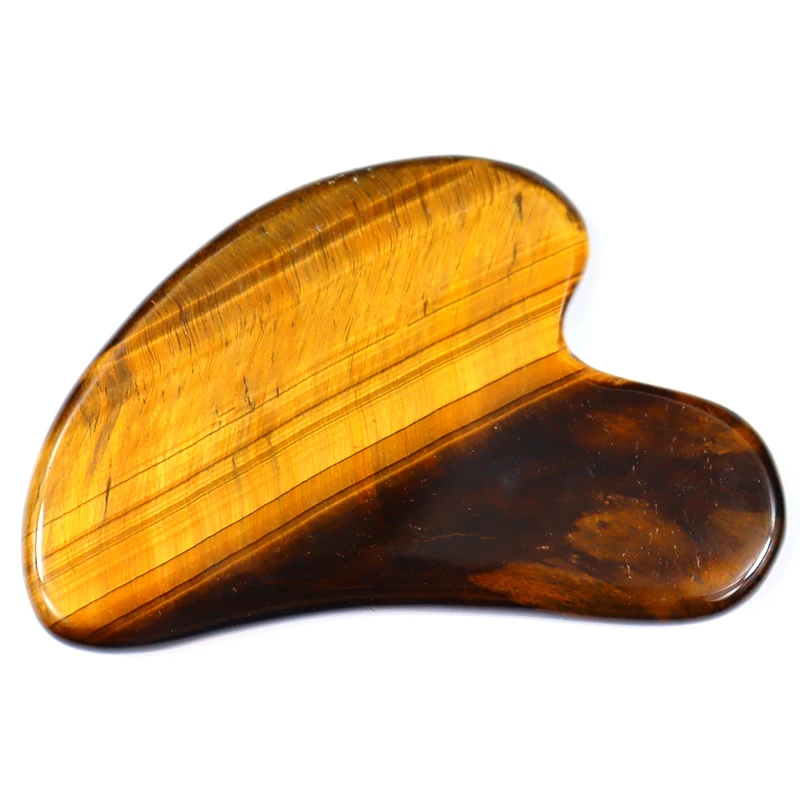 Tiger Eye Face Gua Sha Tool Skin Care Body Eye Natural Crystal Mineral Stone Massager Health Beauty Lifting And Firming