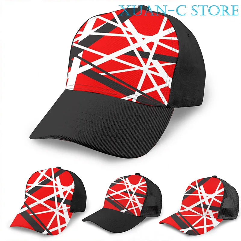 EVH 5150 STRIPES Basketball Cap men women Fashion all over print black Unisex adult hat