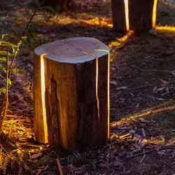 Popular Crack Log Lawn Light Outdoor Simulation Stump Lamp Villa Backyard Garden Landscape Lighting  Park Luminous