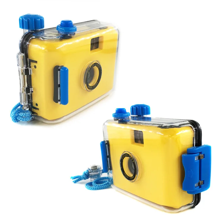 كاميرا مقاومة للماء للأطفال ريترو قابلة لإعادة الاستخدام 135(35 مللي متر) فيلم كاميرا صور كاميرا تحت الماء للأطفال لعبة تعليمية لاطلاق النار