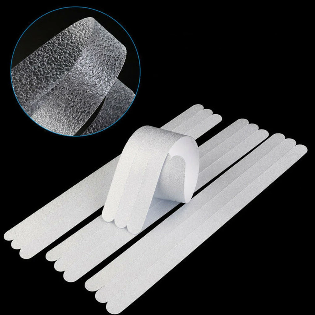 12pcs Bathroom Bathtub Non-slip Stickers Transparent Stairs Tape Safety Shower Anti-slip Strips Dropshipping