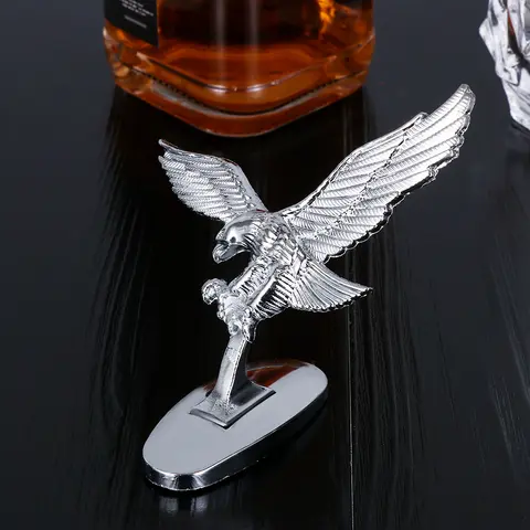 1PC 3D Car Ornament Badge Angel Eagle Chrome Front Cover Bonnet Logo Hood Auto Exterior Decoration Modification Accessories