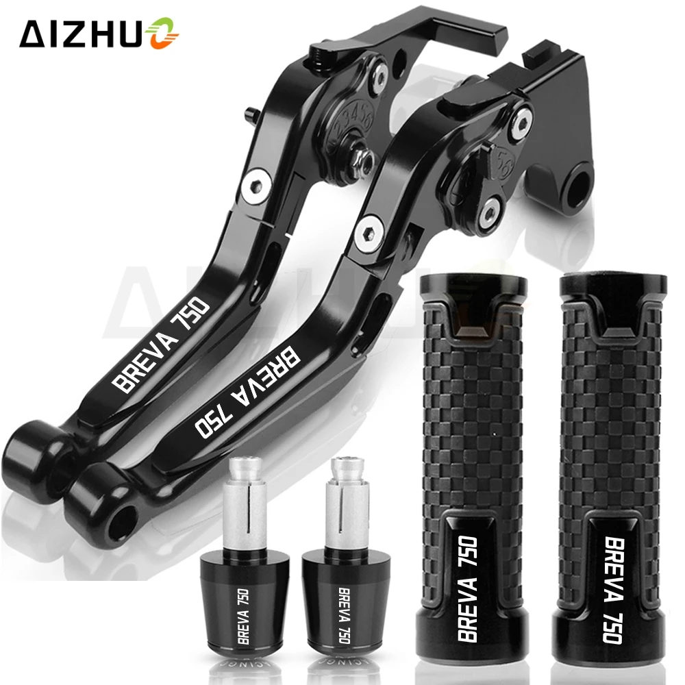 Motorcycle CNC Brake Clutch Levers Handle Bar Hand Grips Ends Handbrake FOR MOTO GUZZI BREVA750 BREVA 750 2004-2009 Handlebar