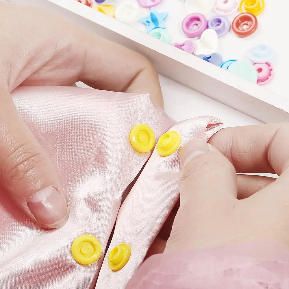 Colorful Buttons KAM Star Heart Resin Buttons Fastener Snap Buttons for Baby Cloth Sewing Garment Accessories