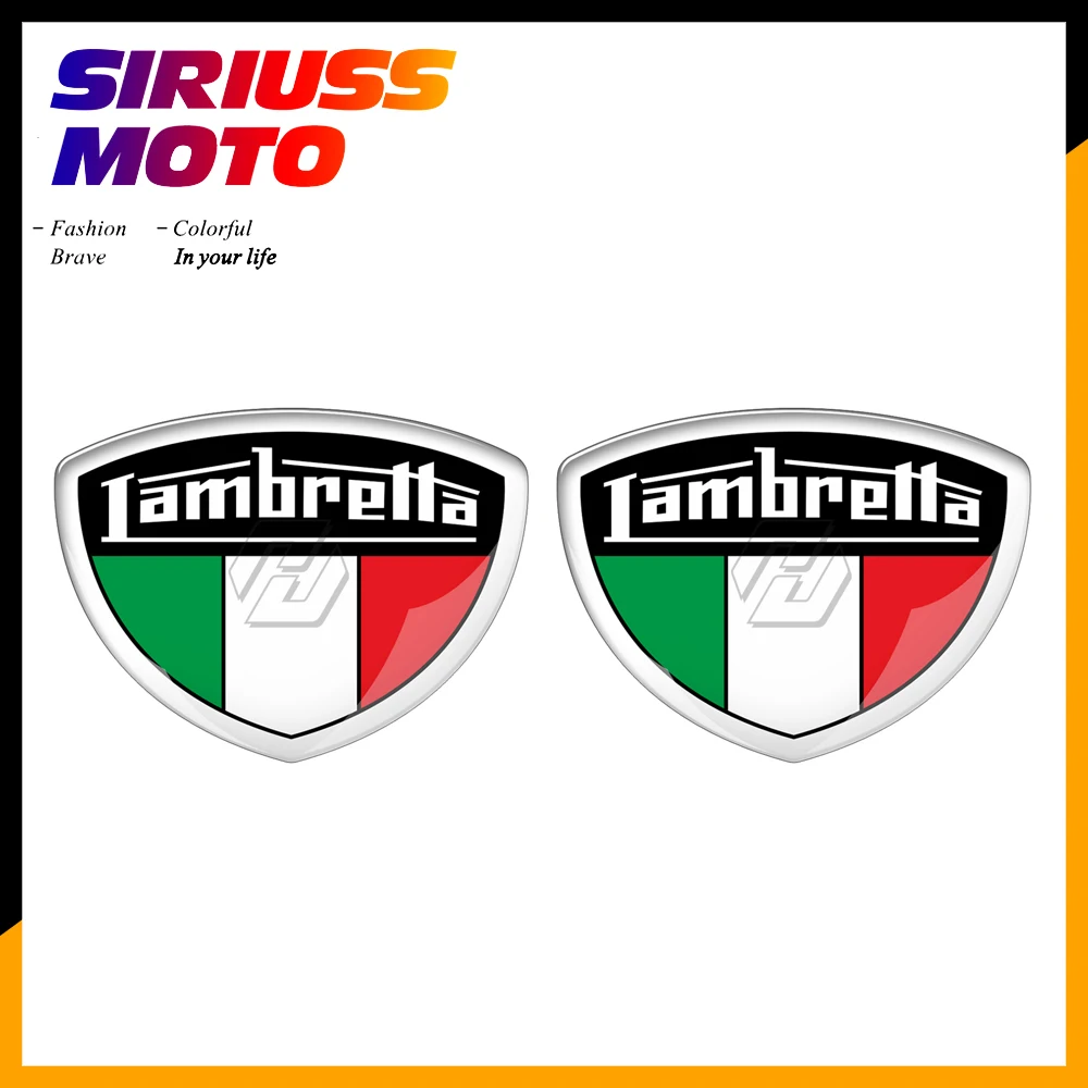 3D Motorcycle Scooter Sticker Case for Lambretta Shield Logo Decal Vespa MOD Rocker