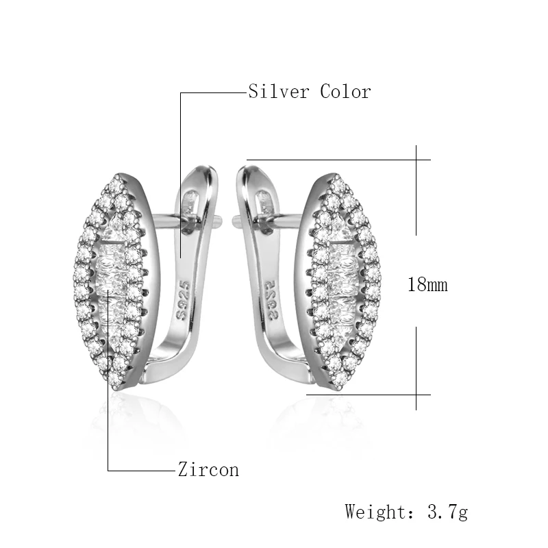 Kinel New Trendy Cubic Zirconia Eye Shape Stud Earrings For Women Fine Jewelry Dubai Gold Earrings Exquisite Jewelry For Gift