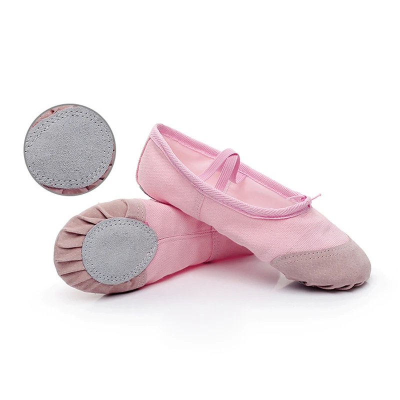Zapatillas de Yoga suaves para niña y mujer, zapatos de baile de Ballet, gimnasio, de lona, para profesores, novedad